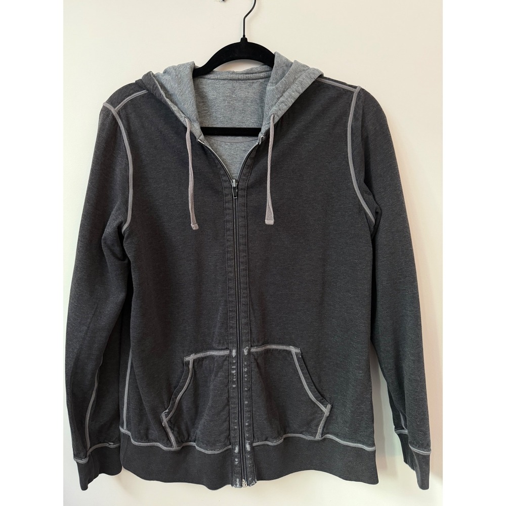 Tommy Bahama Men's Medium Reversible Gray Hoodie Distressed Worn-In